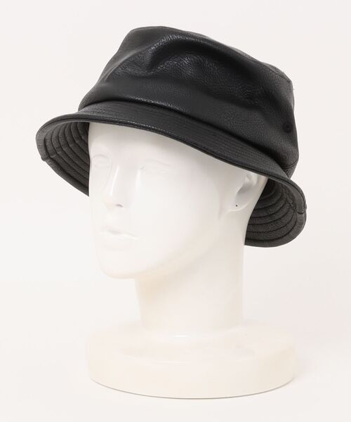 AVIREX(アヴィレックス)の「★AVIREX★SYNTHETIC LEATHER BUCKET HAT(ハット・メンズ・ブラウン/ブラック・FREE)」の9枚目の写真