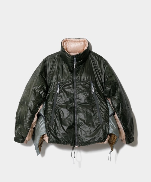 beautiful people（ビューティフルピープル）の「NANGA multilayering  down vest blouson（ダウンジャケット/コート・レディース・チャコール/ベージュ・36/40/38）」の3枚目の写真