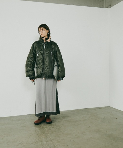 beautiful people（ビューティフルピープル）の「NANGA multilayering  down vest blouson（ダウンジャケット/コート・レディース・チャコール/ベージュ・36/40/38）」の9枚目の写真