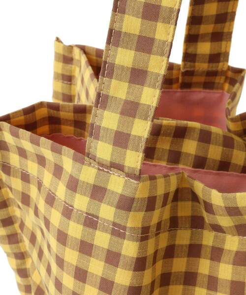 Green　Parks（グリーンパークス）の「・QUON ギンガムリボントート（トートバッグ・レディース・ピンク/イエロー/グリーン・FREE）」の11枚目の写真
