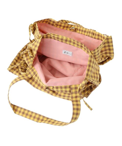 Green　Parks（グリーンパークス）の「・QUON ギンガムリボントート（トートバッグ・レディース・ピンク/イエロー/グリーン・FREE）」の14枚目の写真