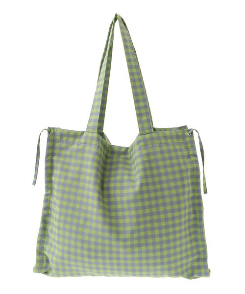 Green　Parks（グリーンパークス）の「・QUON ギンガムリボントート（トートバッグ・レディース・ピンク/イエロー/グリーン・FREE）」の20枚目の写真