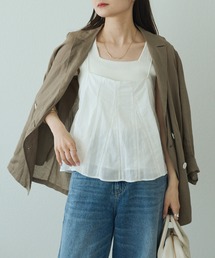 PUAL CE CIN | インドボイルハシゴレースキャミブラウス(キャミソール)