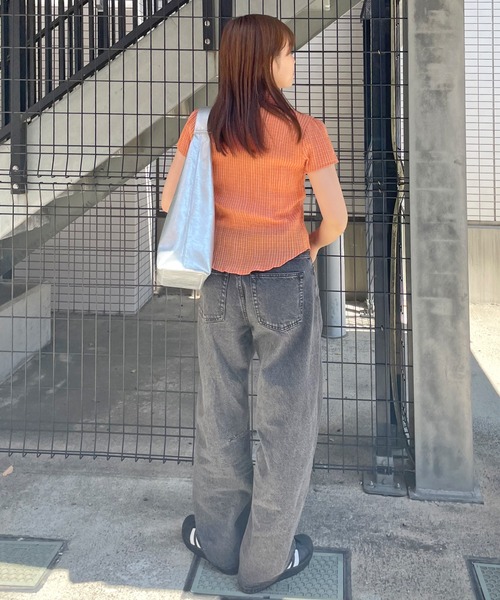 クロップドチェックシャーリングシアーシャツ