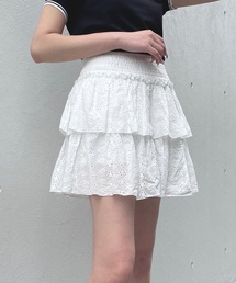 コットンレースミニスカート
