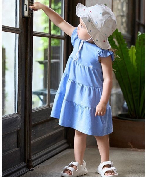 petit main(プティマイン)の「【GOODPRICE冷感】カットワンピ(ワンピース・キッズ・レッド/ピンク/ブルー/カラフル・110cm/120cm/80cm/130cm/90cm/100cm)」の5枚目の写真