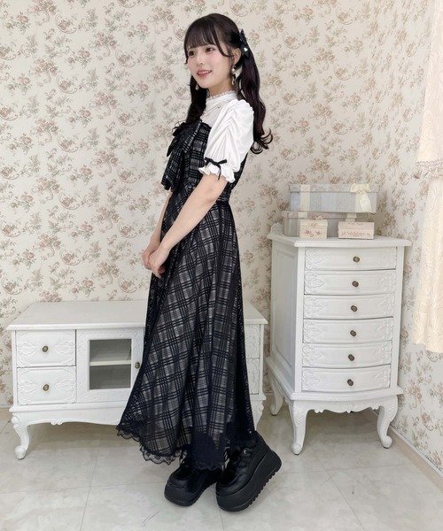 ROJITA(ロジータ)の「ビッグリボンポイントドッキングロングワンピース(ワンピース・レディース・ホワイト/ピンク/ブラック・FREE)」の13枚目の写真