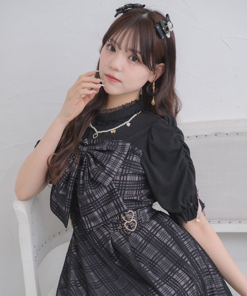ROJITA(ロジータ)の「ビッグリボンポイントドッキングロングワンピース(ワンピース・レディース・ホワイト/ピンク/ブラック・FREE)」の18枚目の写真