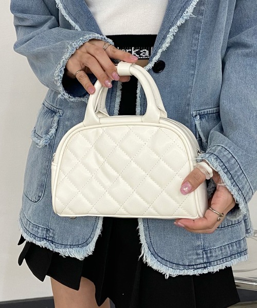 セール】キルティング2WAYミニボストンバッグ（トートバッグ