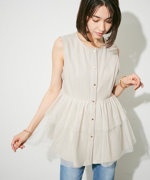【お値下げしました】メゾンドドルチェ ペプラムジレ ♡Dolce ドルチェ ペプラムジレ S ホワイト 白♡ - メルカリ