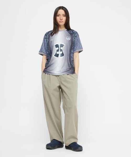 【関税込み】Dime ブルー＆グレー Holy Flame Jersey トップス セール】Dime/ダイム/HOLY FLAME JERSEY（Tシャツ/カットソー