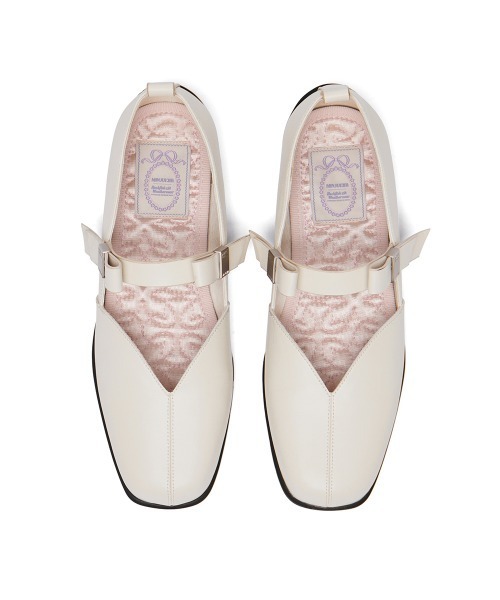 ROCKFISH WEATHERWEAR（ロックフィッシュウェザーウェア）の「[X MINJUKIM] BLISS RIBBON SNEAKERS（バレエシューズ・レディース・ピンク/チャコール/ブラック/クリーム・25.0cm/24.5cm/24.0cm/23.5cm/23.0cm）」の20枚目の写真