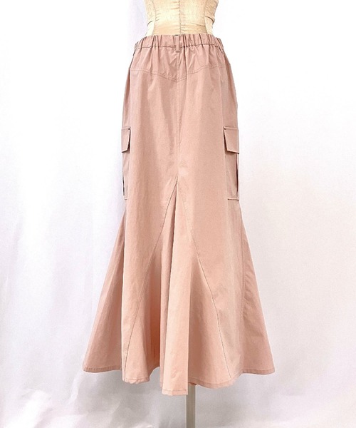 Q(キュー)の「ミリタリーマーメイドスカート(スカート・レディース・チャコールグレー/オリーブ/ピンクベージュ・MEDIUM)」の22枚目の写真