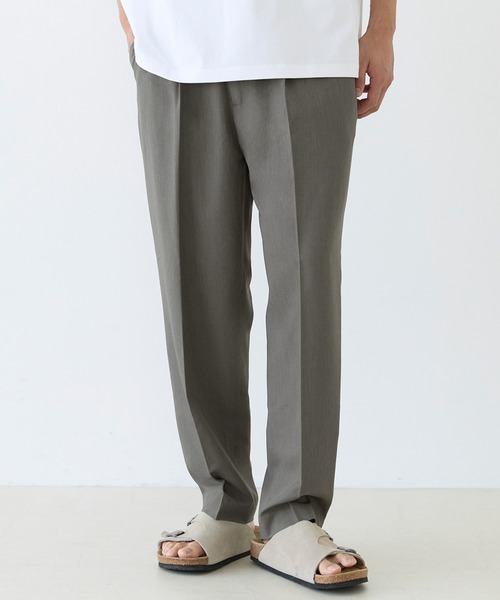 coca（coca）（コカ）の「ストレッチテーパードパンツ（スラックス・メンズ・ブラック/グレイッシュベージュ・XL/M/L）」の2枚目の写真