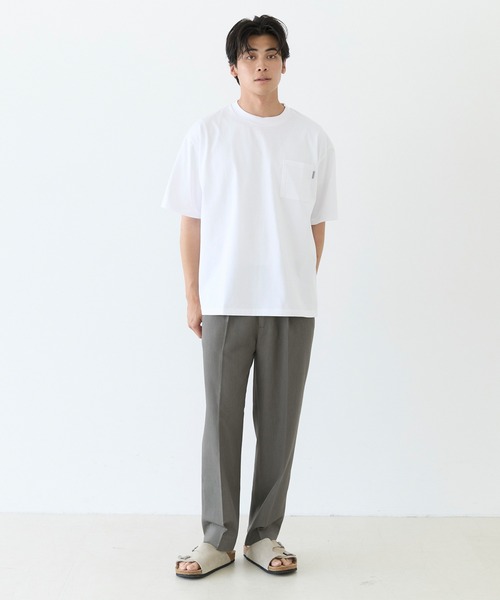 coca（coca）（コカ）の「ストレッチテーパードパンツ（スラックス・メンズ・ブラック/グレイッシュベージュ・XL/M/L）」の3枚目の写真