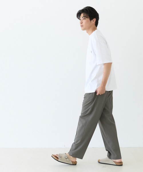 coca（coca）（コカ）の「ストレッチテーパードパンツ（スラックス・メンズ・ブラック/グレイッシュベージュ・XL/M/L）」の4枚目の写真