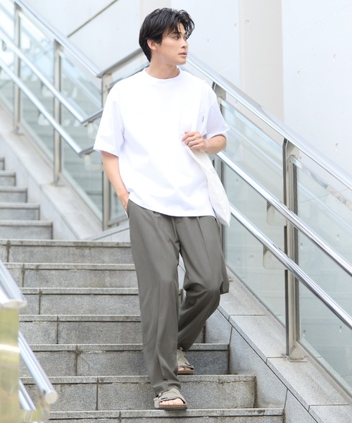 coca（coca）（コカ）の「ストレッチテーパードパンツ（スラックス・メンズ・ブラック/グレイッシュベージュ・XL/M/L）」の7枚目の写真