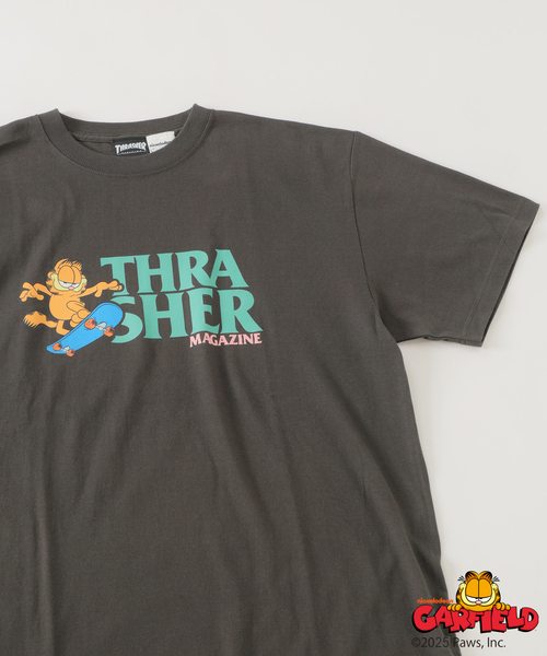 THRASHER(スラッシャー)の「Garfield × THRASHER 別注 プリントTシャツ(Tシャツ/カットソー・メンズ・ブラック系その他/カーキ/ホワイト/ボルドー/パープル・MEDIUM/LARGE)」の9枚目の写真