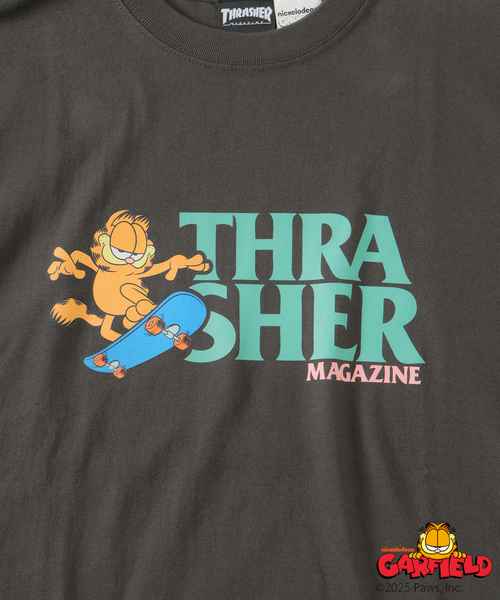 THRASHER(スラッシャー)の「Garfield × THRASHER 別注 プリントTシャツ(Tシャツ/カットソー・メンズ・ブラック系その他/カーキ/ホワイト/ボルドー/パープル・MEDIUM/LARGE)」の12枚目の写真