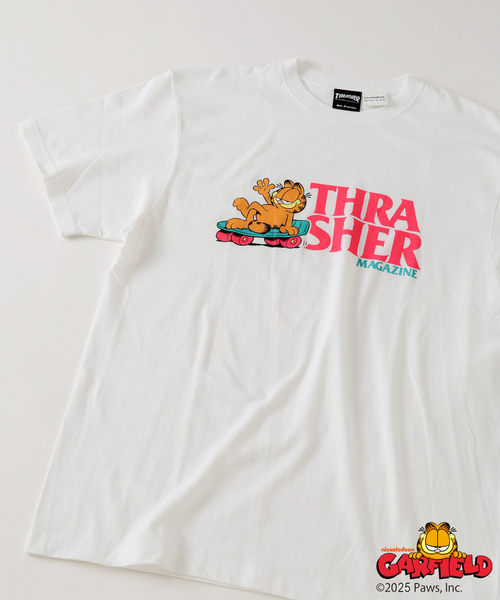 THRASHER(スラッシャー)の「Garfield × THRASHER 別注 プリントTシャツ(Tシャツ/カットソー・メンズ・ブラック系その他/カーキ/ホワイト/ボルドー/パープル・MEDIUM/LARGE)」の15枚目の写真