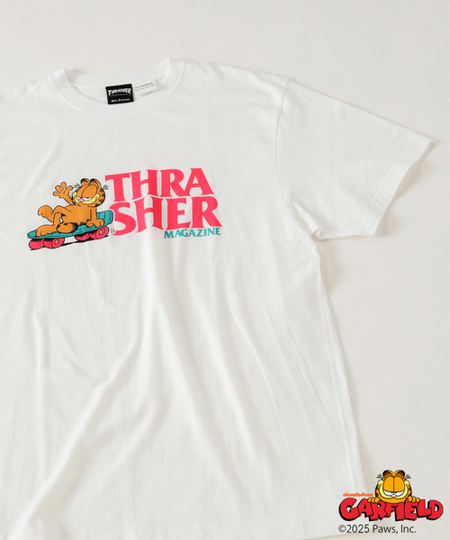THRASHER(スラッシャー)の「Garfield × THRASHER 別注 プリントTシャツ(Tシャツ/カットソー・メンズ・ブラック系その他/カーキ/ホワイト/ボルドー/パープル・MEDIUM/LARGE)」の16枚目の写真