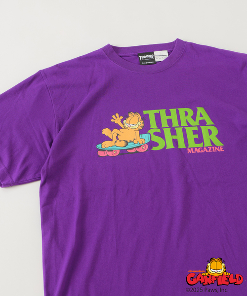THRASHER(スラッシャー)の「Garfield × THRASHER 別注 プリントTシャツ(Tシャツ/カットソー・メンズ・ブラック系その他/カーキ/ホワイト/ボルドー/パープル・MEDIUM/LARGE)」の18枚目の写真