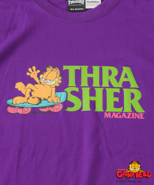 THRASHER(スラッシャー)の「Garfield × THRASHER 別注 プリントTシャツ(Tシャツ/カットソー・メンズ・ブラック系その他/カーキ/ホワイト/ボルドー/パープル・MEDIUM/LARGE)」の19枚目の写真