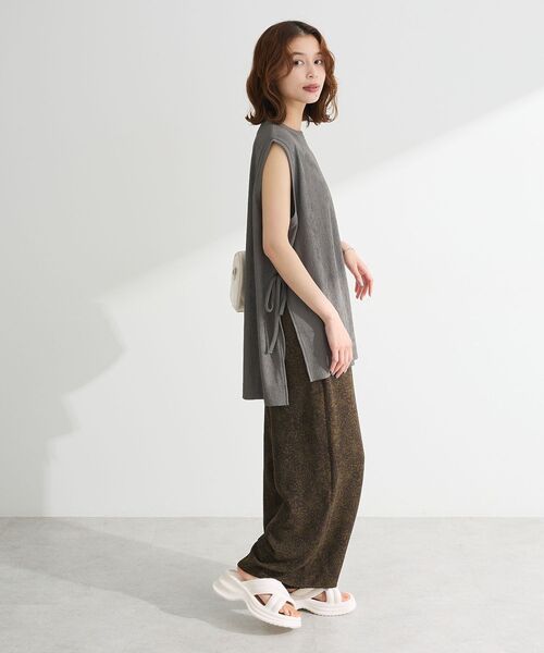FRAY I.D グリーン ノースリーブ チュニック サイドリボンノースリーブチュニック/Green Parks（グリーン