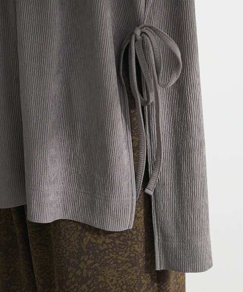 Green　Parks（グリーンパークス）の「サイドリボンノースリーブチュニック（チュニック・レディース・ライトイエロー/グレー/ブラック/オレンジ・FREE）」の13枚目の写真