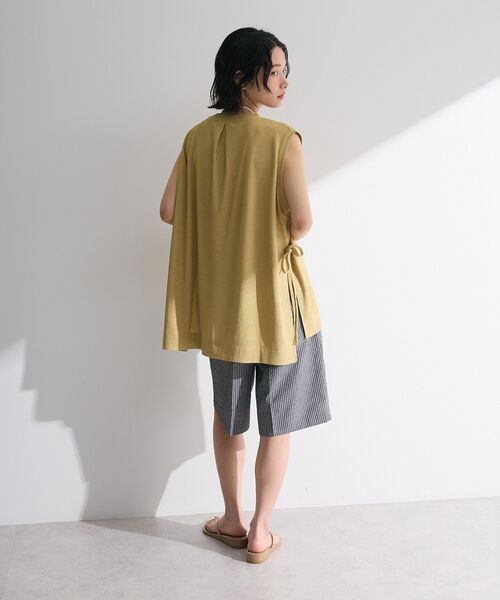 Pachman ノースリーブチュニック ベージュ ANDTHEOTHER アンドジアザーベージュ ノースリーブ チュニック