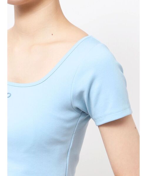 EATME(イートミー)の「スクエアネックコンパクトTシャツ(Tシャツ/カットソー・レディース・オフホワイト/ブルー/ピンク・FREE)」の8枚目の写真