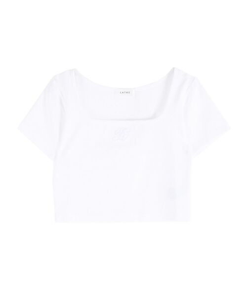 EATME(イートミー)の「スクエアネックコンパクトTシャツ(Tシャツ/カットソー・レディース・オフホワイト/ブルー/ピンク・FREE)」の15枚目の写真