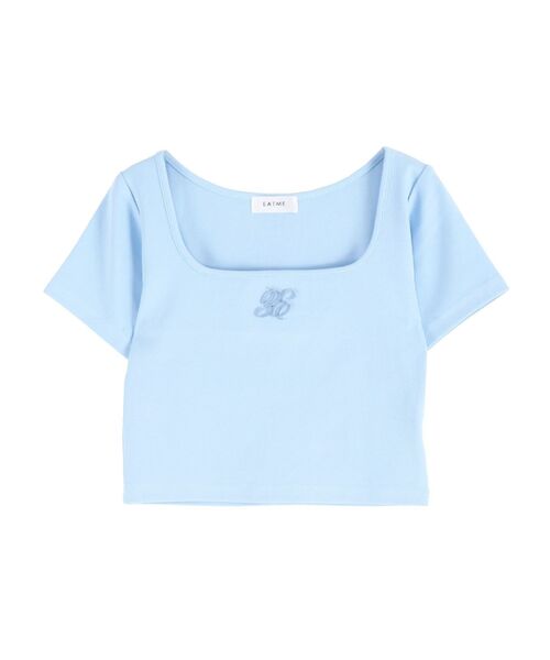 EATME(イートミー)の「スクエアネックコンパクトTシャツ(Tシャツ/カットソー・レディース・オフホワイト/ブルー/ピンク・FREE)」の17枚目の写真