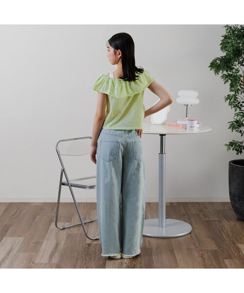 algy（アルジー）の「ワンショルガーリーT（Tシャツ/カットソー・キッズ・ブラック/オフホワイト/ライム・XX-SMALL/X-SMALL/SMALL/MEDIUM）」の10枚目の写真