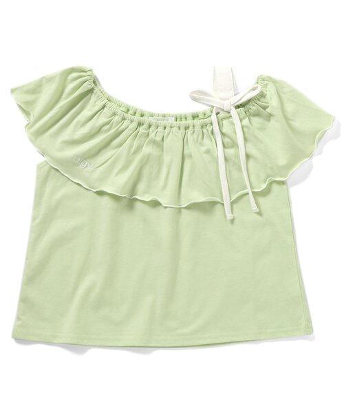 algy（アルジー）の「ワンショルガーリーT（Tシャツ/カットソー・キッズ・ブラック/オフホワイト/ライム・XX-SMALL/X-SMALL/SMALL/MEDIUM）」の9枚目の写真