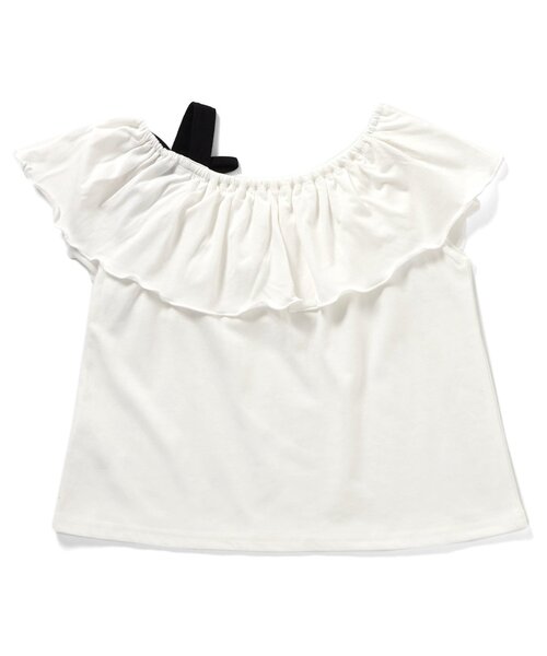 algy（アルジー）の「ワンショルガーリーT（Tシャツ/カットソー・キッズ・ブラック/オフホワイト/ライム・XX-SMALL/X-SMALL/SMALL/MEDIUM）」の7枚目の写真