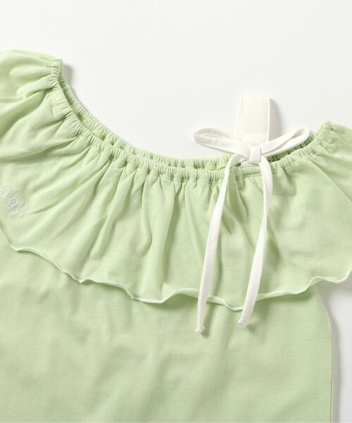 algy（アルジー）の「ワンショルガーリーT（Tシャツ/カットソー・キッズ・ブラック/オフホワイト/ライム・XX-SMALL/X-SMALL/SMALL/MEDIUM）」の4枚目の写真