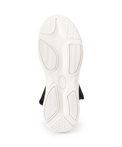 SHOO・LA・RUE（シューラルー）の「ニットスニーカーサンダル（サンダル・レディース・ブラック/ライトベージュ・45/35）」の8枚目の写真