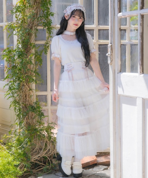 ROJITA（ロジータ）の「バックルチョーカーハートカットトップス（Tシャツ/カットソー・レディース・マルチ/ブラック/ホワイト・FREE）」の15枚目の写真