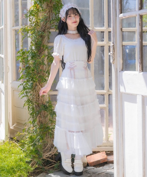 ROJITA（ロジータ）の「バックルチョーカーハートカットトップス（Tシャツ/カットソー・レディース・マルチ/ブラック/ホワイト・FREE）」の18枚目の写真