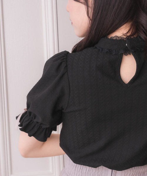 ROJITA（ロジータ）の「バックルチョーカーハートカットトップス（Tシャツ/カットソー・レディース・マルチ/ブラック/ホワイト・FREE）」の12枚目の写真