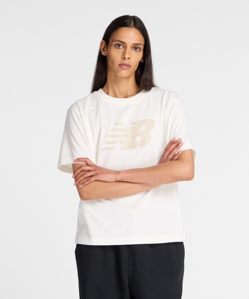 NEW BALANCE(ニューバランス)の「リラックスショートスリーブTシャツ(Tシャツ/カットソー・レディース・ベビーピンク/オフホワイト・X-LARGE/LARGE/MEDIUM/SMALL)」の16枚目の写真