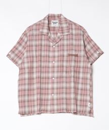 younger song(K[\O)ombre check shirts half sleeve(Vc/uEX)