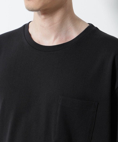 NANO universe(ナノユニバース)の「エアパッセージ ジャージーTシャツ 半袖(Tシャツ/カットソー・メンズ・ブラック/ネイビー/ブラウン・S/M/L)」の8枚目の写真