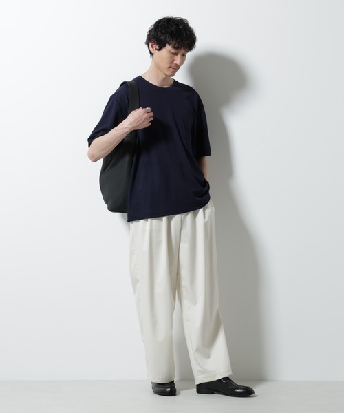 NANO universe(ナノユニバース)の「エアパッセージ ジャージーTシャツ 半袖(Tシャツ/カットソー・メンズ・ブラック/ネイビー/ブラウン・S/M/L)」の20枚目の写真
