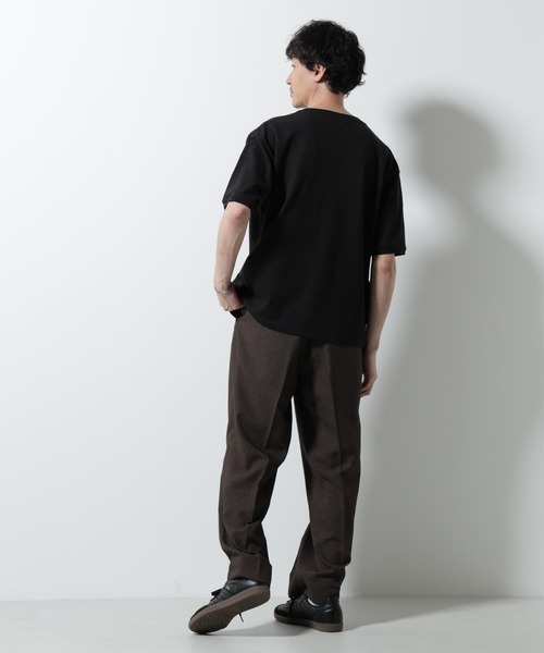NANO universe(ナノユニバース)の「エアパッセージ ジャージーTシャツ 半袖(Tシャツ/カットソー・メンズ・ブラック/ネイビー/ブラウン・S/M/L)」の11枚目の写真