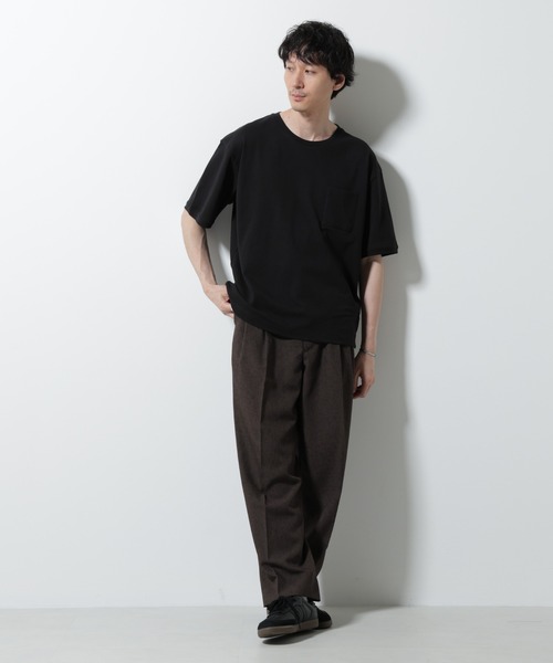 NANO universe(ナノユニバース)の「エアパッセージ ジャージーTシャツ 半袖(Tシャツ/カットソー・メンズ・ブラック/ネイビー/ブラウン・S/M/L)」の13枚目の写真