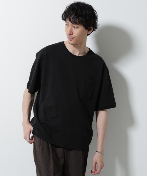 NANO universe(ナノユニバース)の「エアパッセージ ジャージーTシャツ 半袖(Tシャツ/カットソー・メンズ・ブラック/ネイビー/ブラウン・S/M/L)」の17枚目の写真
