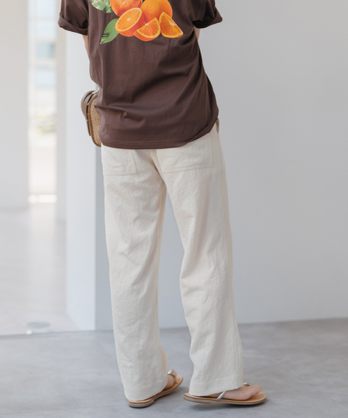 Spick & Span(スピックアンドスパン)の「リネンライクルーズベイカーパンツ(その他パンツ・レディース・ブラック/アイボリー/ピンク・34/36/38)」の14枚目の写真