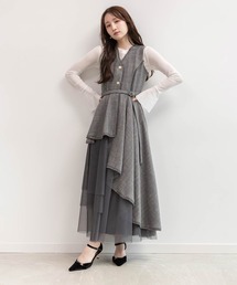 ティアードフリルドッキングワンピース（ワンピース）｜RANDA（ランダ
